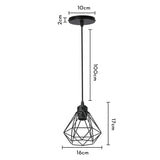 Industrial Pendant Light Led Adjustable Hanging Lamp Shade for Home Kitchen Metal Cage Pendant Lighting for Island Dining Room