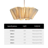 Wabi Sabi Handmade Fabric Chandelier - Vintage LED Pendant Light
