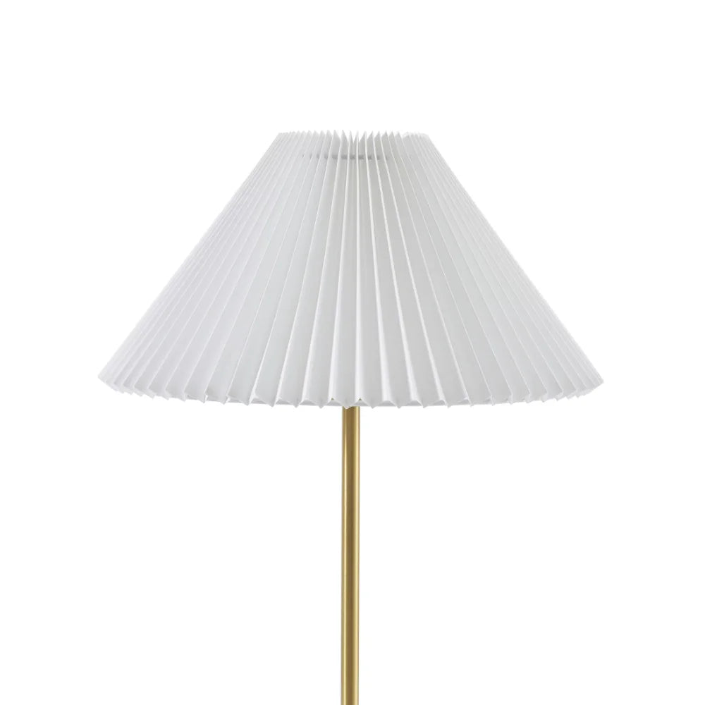 Lighting &amp; Light Fixtures Lamps Table Lamps Home Decor Collection Brass Table Lamp with Pleated Shade, 21&quot;H