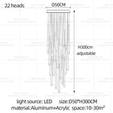 Modern LED Long Staircase Chandelier - Luxury Villa & Attic Hanging Lamp
