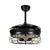 Round LED Ceiling Fan Light Vintage Chandelier Pedant Lamp W/ Remote for Living Dining Room Bedroom