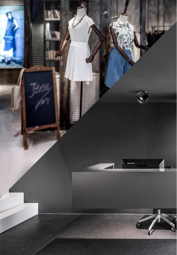 350° rotation 90° up and down folding adjustable light mounting and track spotlights suitable for home merchants 10W,12W,15W,18W
