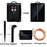 Solar String Lights with 8 Modes & Timer - IP65 Waterproof Outdoor Fairy Lights for Garden & Christmas Tree Decor