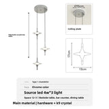 Crystal UFO Chandelier Pendant Lamp Bedside Pendant Light Entryway Hallway Background Wall Ambient Light Entrance Decoration