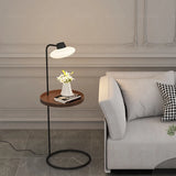 Medieval edge floor lamp sofa next to solid wood simple bedroom bedside storage coffee table atmosphere