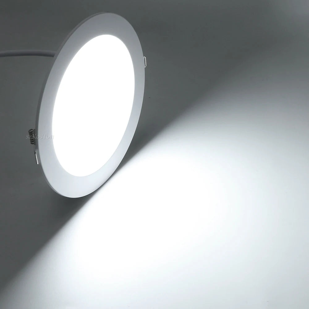 12/6Pcs LED Downlight AC220V Ceiling Recessed Down Lights Round LED Panel Light Spotlight Lamp For Living Room Decora Lighting