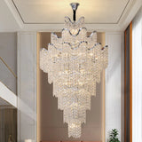 New Style French-Style High-End Modern Crystal Chandelier For Duplex Floor Living Room Villa High-Ceiling Staircase Chandelier