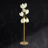 Post-modern Ceramic Magnolia Led Floor Lamp Indoor Home Decors Standing Lamps for Living Dining Room Bedroom Lamp Table Light