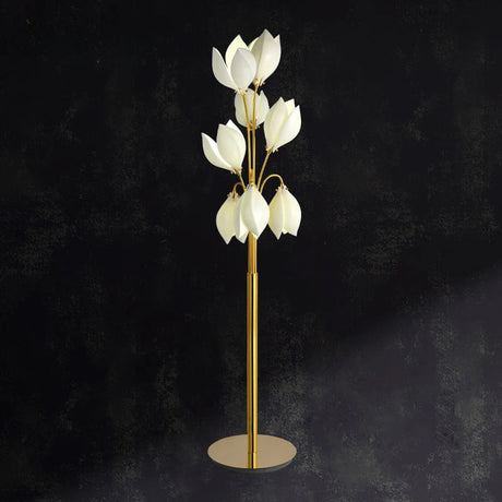 Post-modern Ceramic Magnolia Led Floor Lamp Indoor Home Decors Standing Lamps for Living Dining Room Bedroom Lamp Table Light