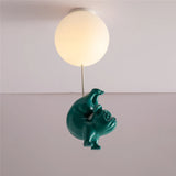 Nordic Cartoon Balloon Ceiling Lamp Creative Warm Resin Animal Dog Ceiling Chandelier Children's Room Bedroom Living Room Decor