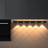 Ultra-Thin Motion Sensor LED Under Cabinet Light (Wireless & Rechargeable) - 3-Color Dimmable Lighting for Kitchen, Wardrobe & Bedroom