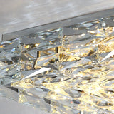 Luxury Modern Crystal Ceiling Light Chandelier - Flush Mount Ceiling Lamp Fixture for Living Room, Master Bedroom & Home Decor