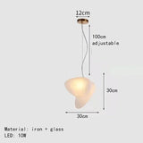 Nordic Creative Cobblestone Glass LED Pendant Chandelier for Restaurant Kitchen Bedroom Bedside Hotel Indoor Decor Lighting 2026