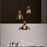 Clear Gray Amber Colour Vintage Pendant Lights Dining Glass Hanging Lamp Russia Loft Luminaire Modern Bedroom Light Fixture