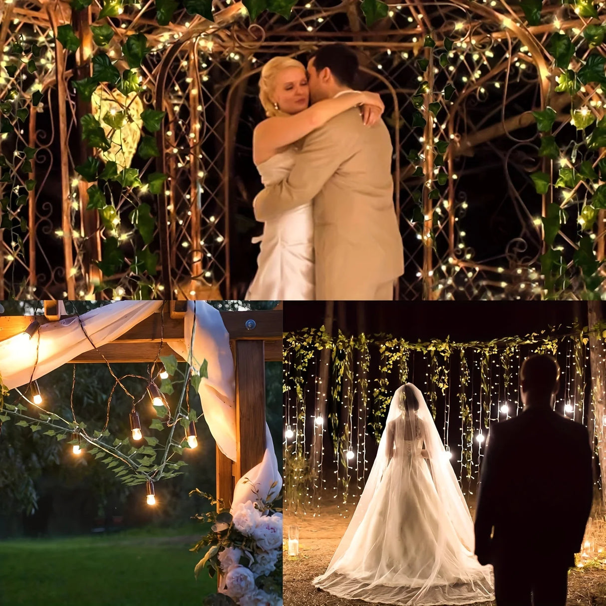 2/5/10M Ivy String Lights 20/50/100 LEDs Solar Fairy Lamp 8 Modes Hanging String Light for Garden Wedding Party Christmas Decor