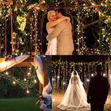 2/5/10M Ivy String Lights 20/50/100 LEDs Solar Fairy Lamp 8 Modes Hanging String Light for Garden Wedding Party Christmas Decor