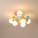 2026 Colourful Chandelier Children Bedroom Ceiling Lamp Dining Living Room Kitchen DownLight Glass Bubble