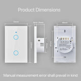WiFi Smart Touch Light Switch (No Neutral Required) - RF433 Remote Wall Switch