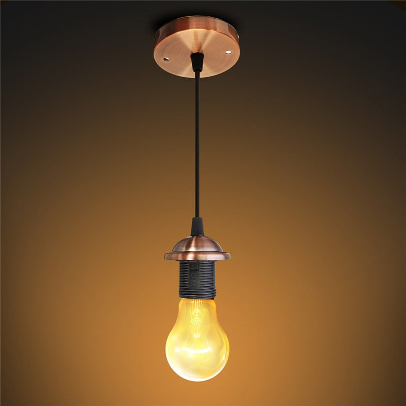 Vintage Pendant Lights E27 Lamp Holder E26 E27 Socket Full Teeth 220V Screw Fitting Lamp Bases Retro Bullb Edison Lamp Holder