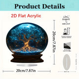 Crystal Starry Sky Figurine Statue - Modern Decorative Accent for Living Room & Bedroom