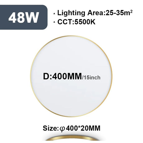 2CM Ultrathin LED Ceiling Lamps in Living Room Bedroom Natural Light Gold Black White Moisture and mosquito proof Ceiling Lights