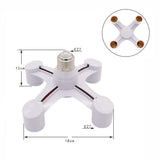 E27 to E27 Splitter Adapter Socket (3-in-1 / 4-in-1 / 5-in-1) - Multi-Bulb Base Lamp Holder Converter