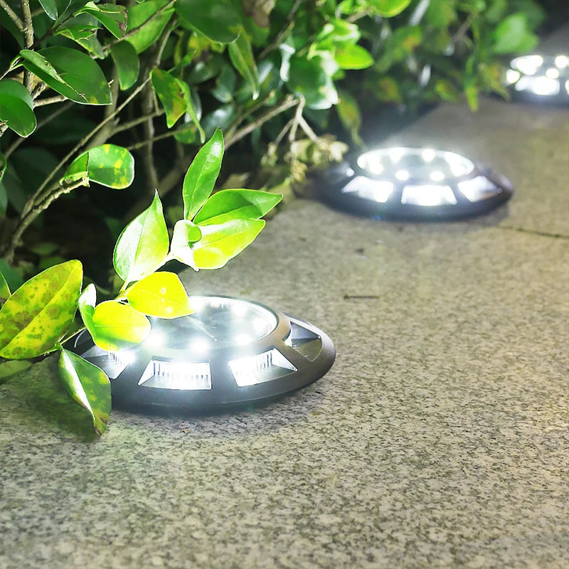 Weatherproof Solar In-Ground Lights - Automatic Smart Sensor LED Garden Lamp