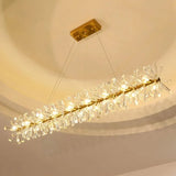 Modern Luxury Crystal LED Chandelier Lighting Nordic Firefly Ceiling Chandeliers For Living  Flower Ring Pendant Lamp