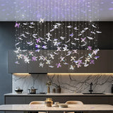 Chandelier Over the Dining Table Kitchen Island Pendant Light Dining Room Butterfly Design Chandelier Crystal Hanging Lamp