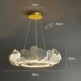 Modern LED Lotus Leaf Ring Ceiling Chandeliers For Living Room Dining Room Pendant Light Home Decor Hanging Lamp Luster Fixtures