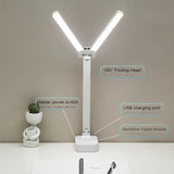 LED Desk Lamp USB Rechargeable Table Lamp 3 Levels Dimmable Touch Desk Lighting Eye Protection Foldable For Bedroom Desk Light