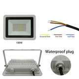 White LED Flood Light 10W 20W 30W 50W 100W IP68 Waterproof Outdoor Garden Projector Lighting Spotlight Wall Flood Lights