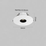 Small Beam Angle LED Spotlight (3°/8°/15°) - Recessed Round Ultra-Thin Accent Light