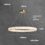 American Marble Black Chrome Gold Dimmable LED 2026 Chandelier Lighting Lustre Suspension Luminaire Lampen For Living Room