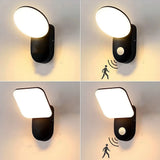 PIR Motion Sensor Outdoor Wall Lamps LED 12W IP65 Waterproof Aluminum Garden Porch Light Corridor Entrance Sconce Decor Lighting