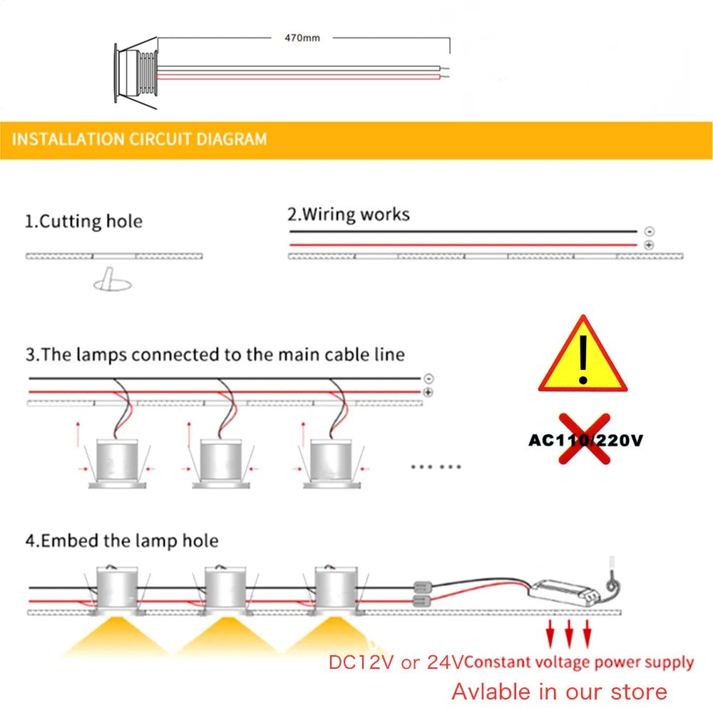Indoor LED Mini Downlight 3W 1W Dimmable Recessed Down Light DC12V Aluminium Ceiling spot Lamp Under Bedroom Cabinet Spotlight