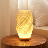 3D Pleated LED Bedside Lamp - 3-Level Dimmable Nordic Table Light