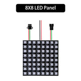 RGB LED Digital Flexible Individually Addressable Panel Light Strip WS2812 8x8 16x16 8x32 Module Matrix Screen 5V