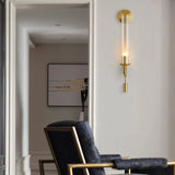 Modern Glass Wall Sconce - Elegant LED Bedside Lamp for Bedroom & Hotel