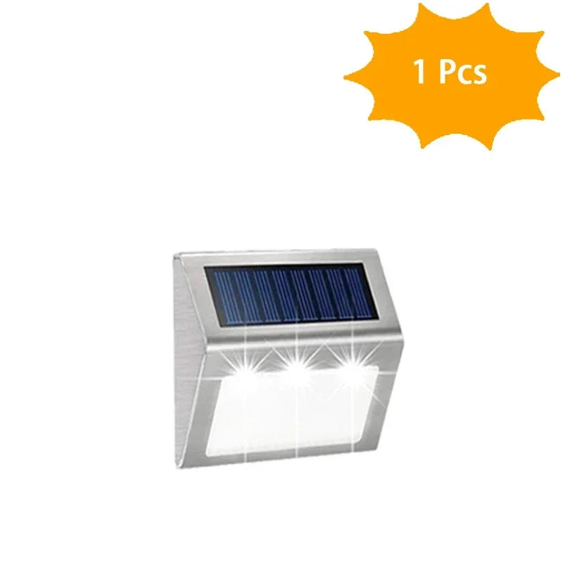 Stainless Steel Solar LED Deck Lights - Waterproof Outdoor Step & Stair Lamp for Backyard, Fence & Patio Pathway