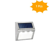 Stainless Steel Solar LED Deck Lights - Waterproof Outdoor Step & Stair Lamp for Backyard, Fence & Patio Pathway