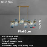 Modern Creative Blue Glass LuxuryLED Pendant Lamp Corridor Bedroom Living Room Restaurant Kitchen Chandelier Home Decor Lighting