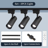 Remote Control Set LED Track Light Dimmable Ceiling Spotlight Rail Light Led Track Rail Spotlight Clothing Store Ceiling Lights
