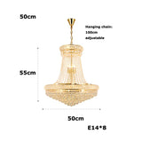Hanging Lamps Lustre Suspension Luminaire Lampen For Living Room Luxury Round K9 Crystal Gold 2025 Ceiling Chandelier Lighting