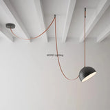 Italian Designer Leather Pendant Lamp Nordic LED Ceiling Chandelier Duplex Home Living Dining Room Hanging Lights Modern Fixture