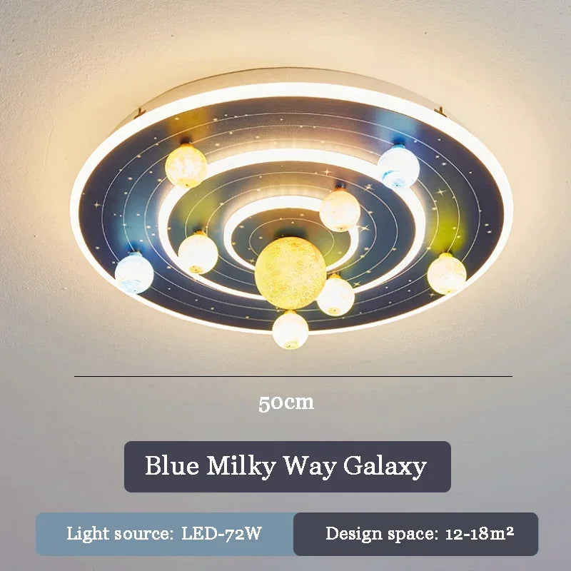 Minimalist Bauhaus Planet Cartoon Cute Bubbles Creative LED Home Ceiling Light Lustre Lamp for Living Room Decoration Chandelier