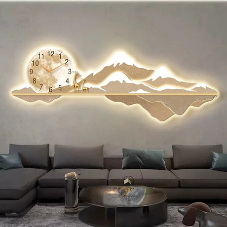 Living Room Wall Clocks Art Mural Luxury Led Big Size Aesthetic Wall Watch Minimalist Silent Reloj De Pared Home Decoration