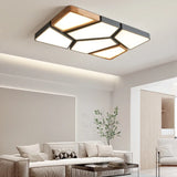 2026 Modern Nordic Style LED Chandelier Living Room Bedroom Kitchen Children Room Study Lamp Wood Geometric Design Ceiling Li