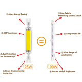 R7S LED Glass Tube 78MM 15W 20W COB Bulb 118MM 30W 40W R7S Corn Lamp J78 J118 AC220V 110V Replace Halogen Light 50W Lampadas