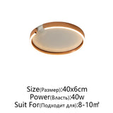 Rose Gold LED Ceiling Light - Modern Circular Dimmable Flush Mount Lamp